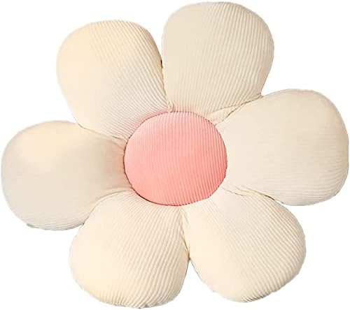 Zinsale Cute Flower Floor Pillow Cushion Throw Pillow Indie Room Decor Pillow for Teens Tweens Girls Plush Stuffed Toy for Kids Reading Nook Watching TV Bedroom (Green, 40cm)