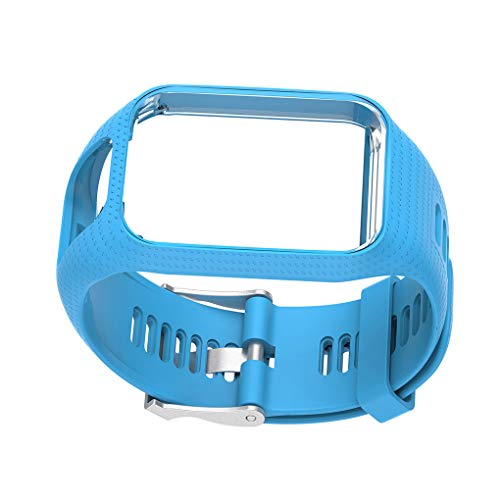 rongweiwang Reemplazo Reloj Correa de Silicona Banda para la muñeca Correa para Tomtom Runner 2 3 2 3 3 Spark, Blue Sky