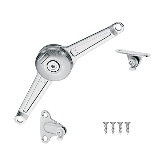 HAFELE Duo standard klafflock stanna lyft stödsystem för kök garderob skåp dörr öppen uppåt och nedåt självstängande gångjärn Tyskland märke silver paket med 1
