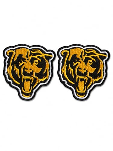 2PC Rugby Fans Chicago Bear Logo Embroidery Patches Iron on Patch 3 inch