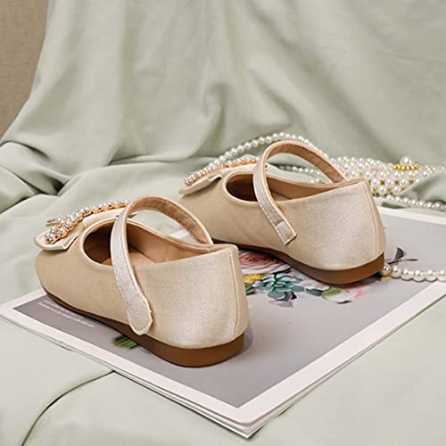JOEupin Girls Dress Shoes Flower Girl Ballerina Ballet Flats Mary Jane Wedding Party School Shoes for Toddler3
