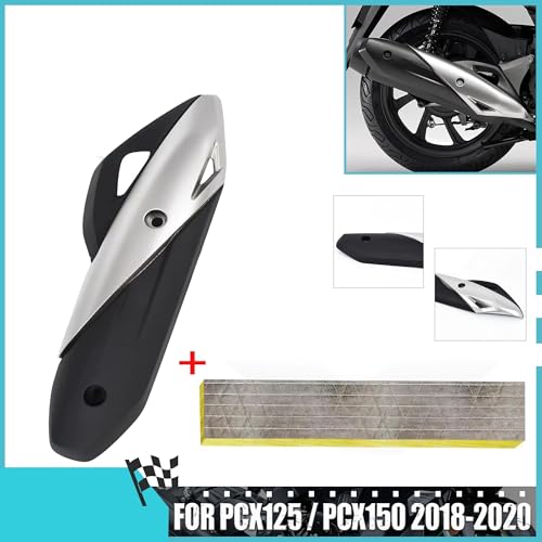 Abrazadera escape Honda PCX150 y cubierta con aislamiento térmico 2