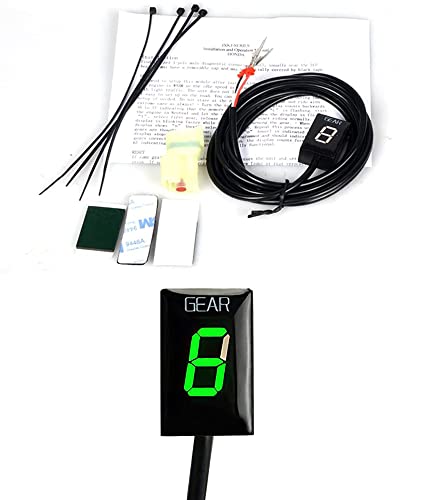 MOQIAOSEIKO Motorrad Ganganzeige Speed Gear Digitalanzeige Kompatibel mit Honda NC700 XL CTX700 CB1100 VT400 CB400SF CBR650F CB650F Motorrad 1-6 Ebene Ecu Plug montieren Geschwindigkeit