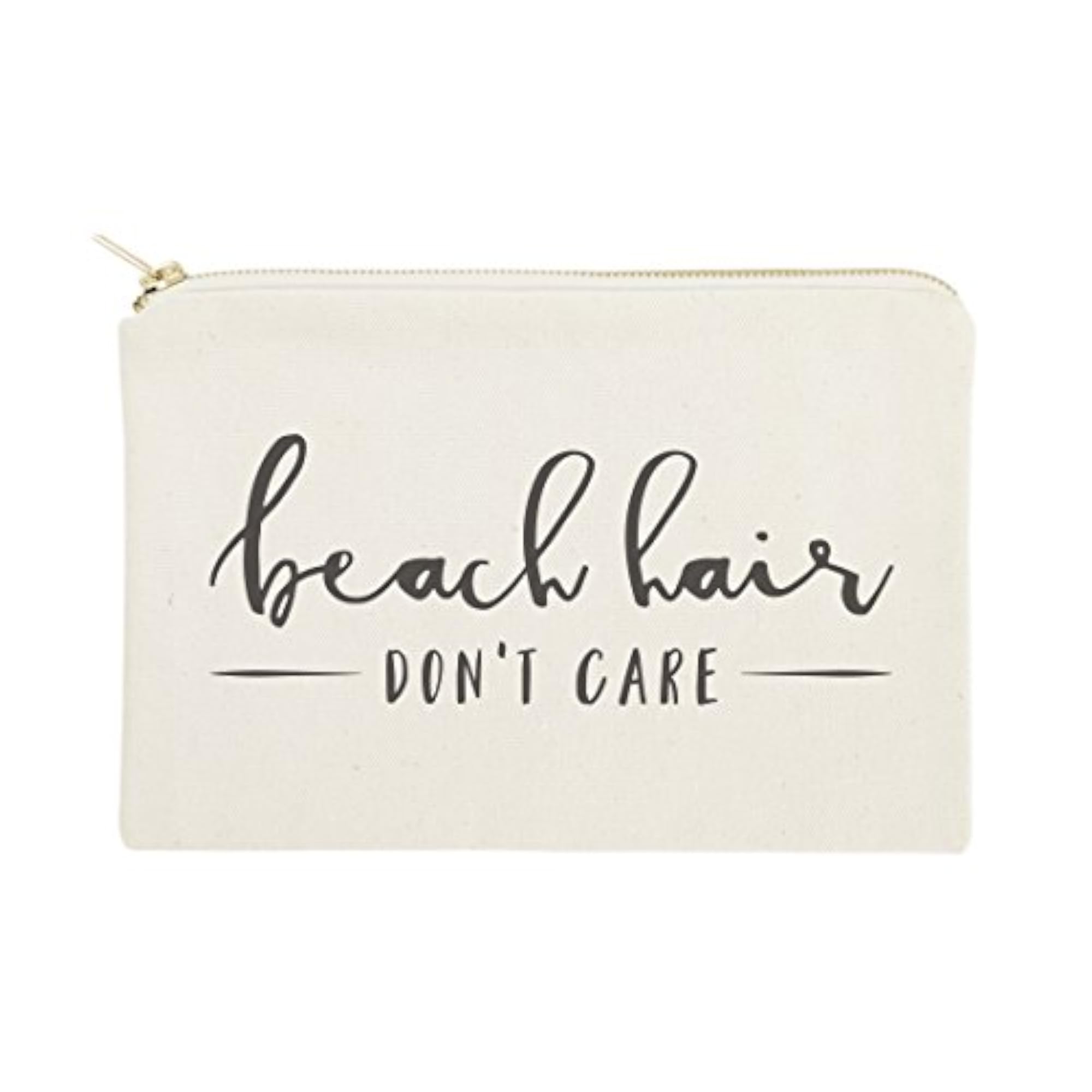 Beach Hair Don't Care Cosmetic Bag and Travel Makeup Pouch