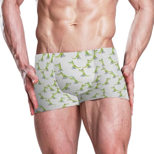 Crocodile Funny Mens Swim Trunk Swimwear Bathing Suit Swim Brief Square Leg Board Short S B04054132
