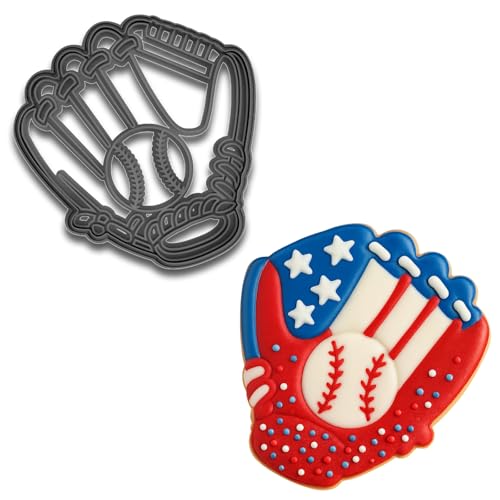 Baseball Glove Cookie Cutter with Ball