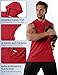 MAGCOMSEN Men's Tank Tops Sleeveless Hoodies Red Tank Top Summer Casual Tees Moisture Wicking Cotton T Shirts Tomato Red,M