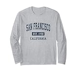 San Francisco California CA Design sportif vintage Manche Longue