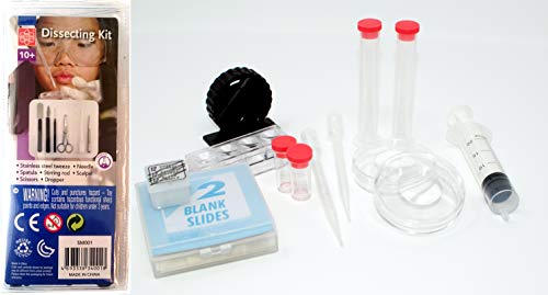 MEDUP Umfangreiches Mikroskopzubehör und Sezierbesteck für Mikroskopie für Kinder Cover