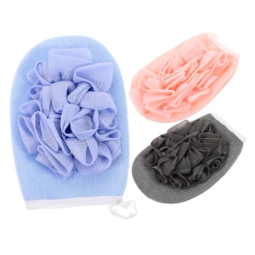 OSOLADY 3�� �o�X�O���[�u �X�N���o�[ bath towels body towel �w�� �O���[�u ��܃^�C�v�̃E�H�b�V���^�I��