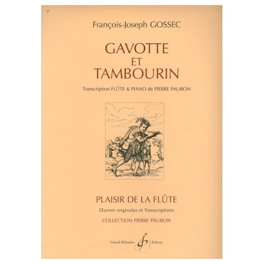 GOSSEC - Gavotte et Tambourin para Flauta y Piano (Paubon)