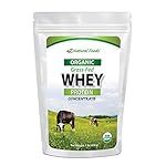 Organic Whey Protein Powder – 1 lb – Grass Fed, Unflavored, Hormone Free, Non GMO, Gluten Free, Kosher – All Natural Whey Concentrate – Perfect for Keto & Paleo Drinks, Shakes, Smoothies, & Recipes