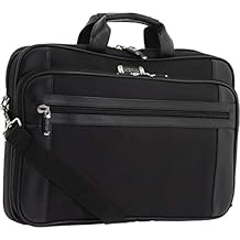 Kenneth Cole Reaction Urban Traveler Slim 18.4" Laptop Sleeve Top Zip Computer Portfolio Bag, Black