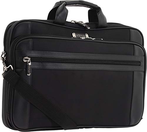 Kenneth Cole Mixte Portfolio Fin zippé pour Ordinateur Portable 18,4" Sac, Noir, 18.4" Laptop