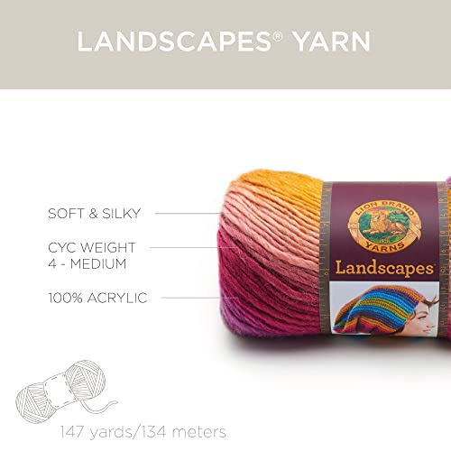 Image of Lion Brand Yarn 545-211 Landscapes Yarn, Coral Reef