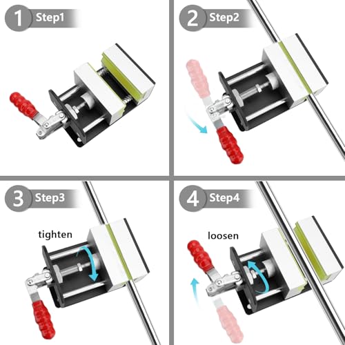 Golf Shaft Clamp, Heavy Duty Golf Club Gripping Station, Quick Shaft Vise Clamp Grip Tool, Professional Golf Grip Replacement