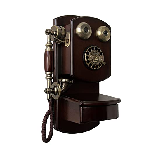 Téléphone filaire rétro pour remplacer votre fixe par du bois ancien