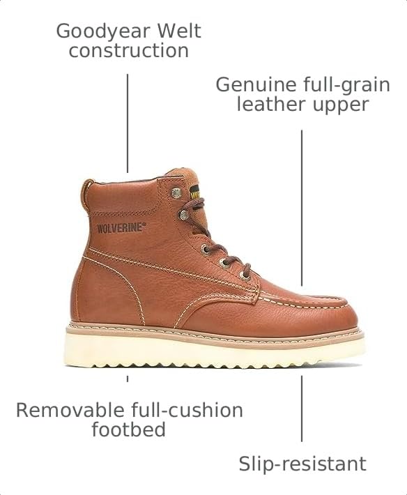 Image of Wolverine Men's Loader 6 inch Steel Toe Wedge Work Boot