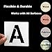 Alphabet Letter and Number Stencils 5 Inch - 40 Pack Large Letters and Numbers Stencil Templates with Signs for Painting on Wood, Reusable Letter Stencils for Chalkboard Signs & Wood Wall Art