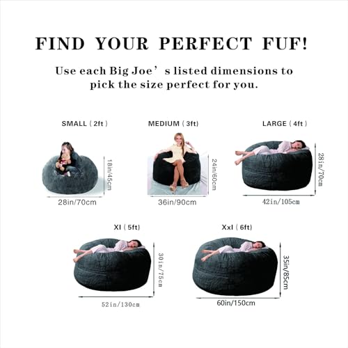Bean Bag Chair Cover (No Filler), 3ft Fluffy Washable Large Bean Bag Chairs Cover for Adults for Living Room Bedroom Furniture - Image 4