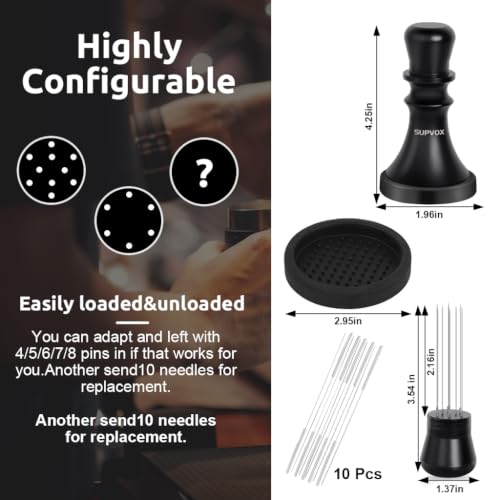 Image of Supvox 51mm Espresso Tamper & Coffee Distributor 2in1 Coffee Ground Tamper