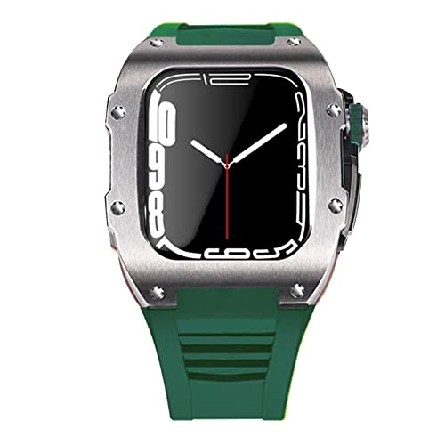 Bracelet en acier inoxydable pour Apple Watch 45mm boîtier en alliage de titane design premium