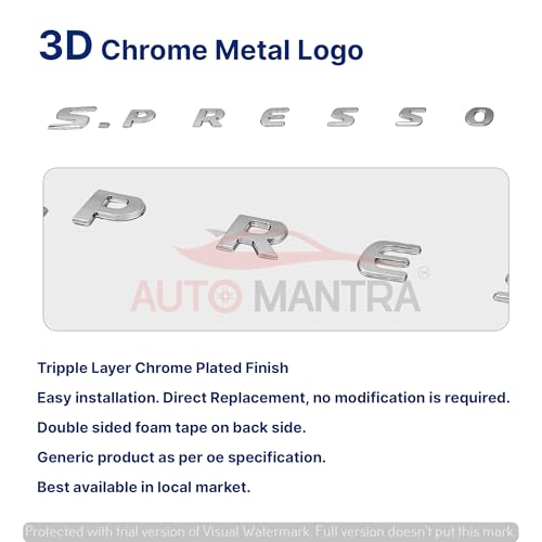 Image of S.Presso Self Adhesive | Metal Sticker Logo Badge 3D Emblem Car Sticker