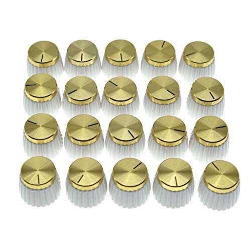 Lot 20 Boutons 6.3 Mm KAISH Lot De 20 Boutons Pour Amplificateur De Guitare Noir Ampli Marshall Guitare Electrique