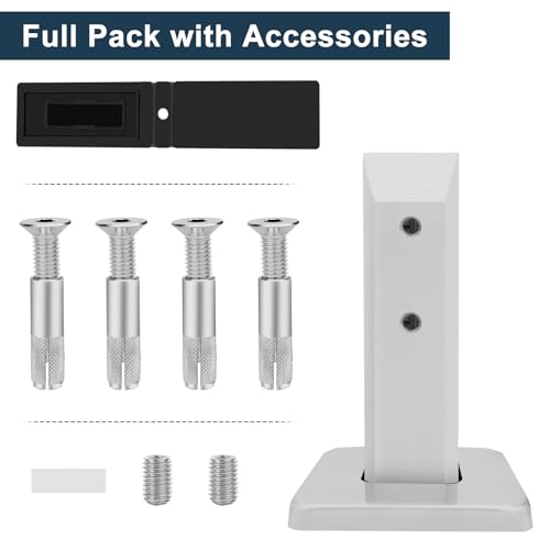 LukLoy 10 Pack 2.1lb 304 Stainless Steel Square Glass Spigots Pool Fence Spigot Clamp Home Garden Stairs Balustrade Railing Balcony Glass Floor Clamp (10 Pack, Each NW 2.1lb, GW 3.0lb) - LEVEL 2