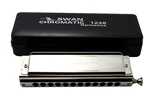 Swan, Harmonica chromatique 12 trous 48 sons Clé de Do W1248U - Les Beatles, Paul McCartney, John Lennon, RIngo Starr, George Harrison Swan, Harmonica chromatique 12 trous 48 sons Clé de Do W1248U – Image 8