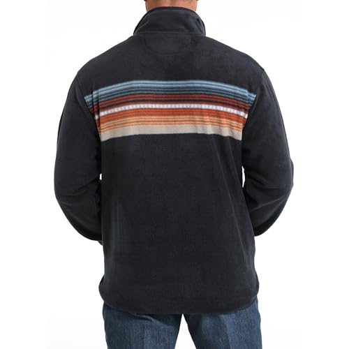 Cinch Mens Navy Printed Poly-Spandex Fleece Pullover - MWK1912002-NAV3