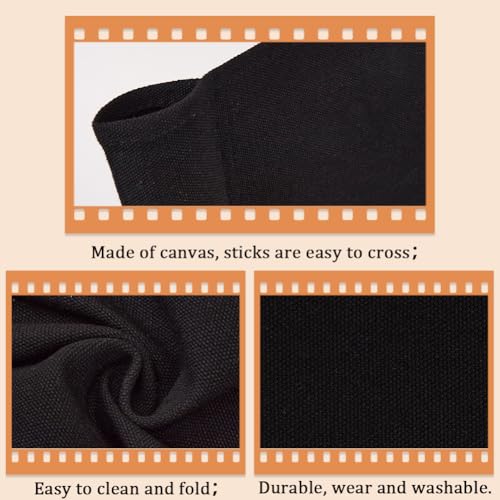GORGECRAFT 1 Set Regiestuhlbezüge Aus Segeltuch Ersatz-Sitzbezug Schwarzes Egiestuhl Canvas Ersatzsitz Direktoren Stuhlhusse Tragbare Klappstühle Abdeckung Kit Regiestühle Covers für Home Director