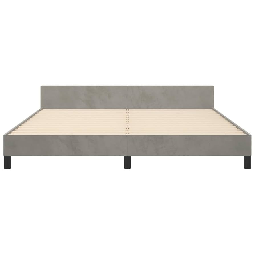 Amazon.com: VRAXO Bed Frame with Headboard Light Gray 76