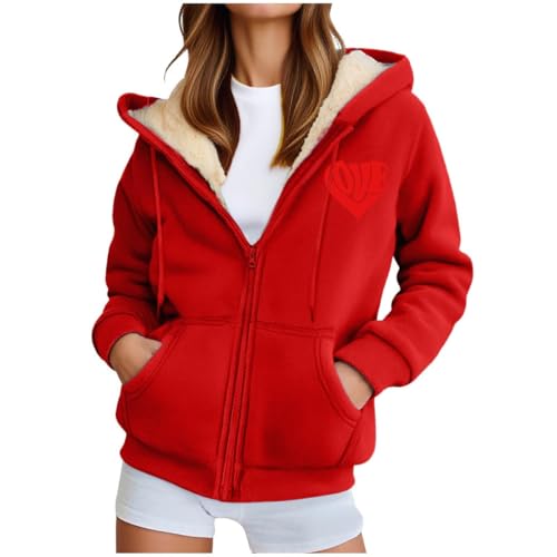 Veste polaire femme à capuche zippée manteau d'hiver chaud
