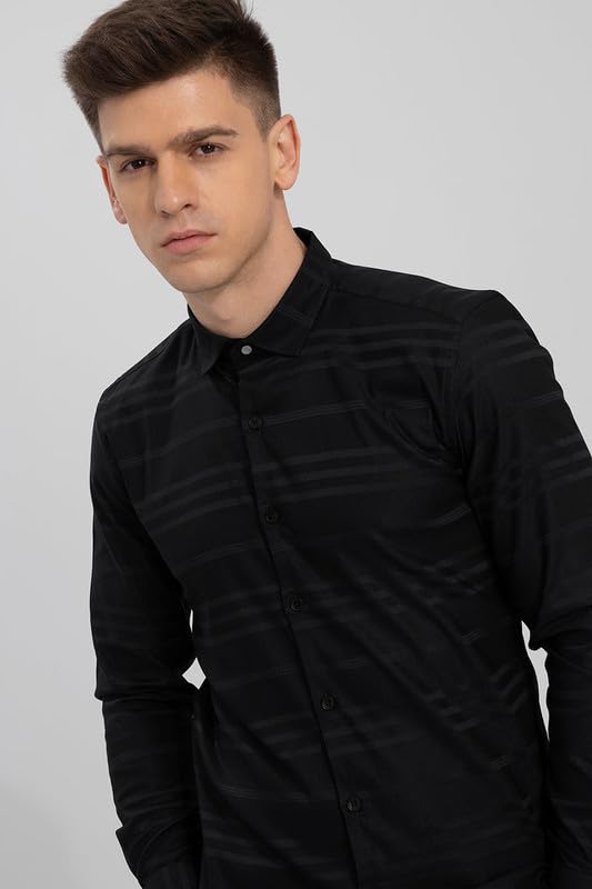 Image of SNITCH Trio Self Stripe Shirt for Men