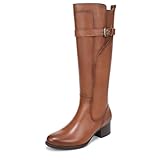 [Naturalizer] ウェスタンブーツ Kenna Extra Wide Calf レディース イングリッシュティーブラウンレザー。 24.0 cm