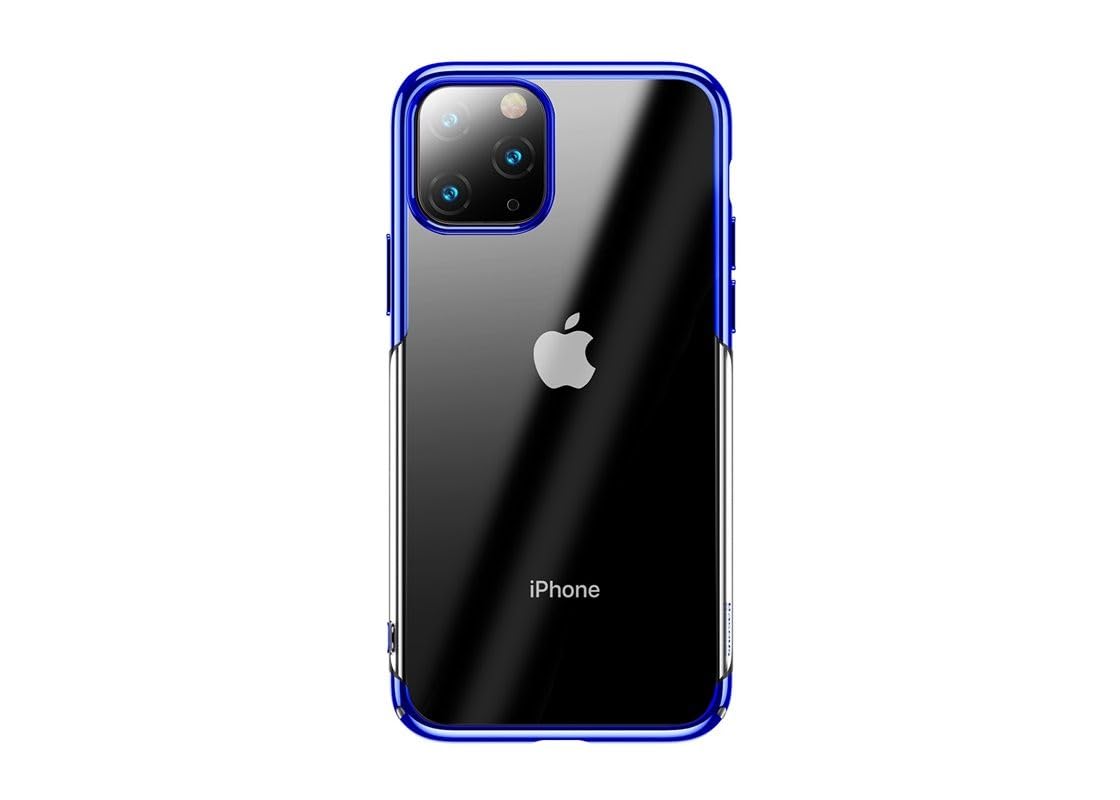 Baseus Glitter, iPhone 11 Pro Max Cep Telefonu Kılıfı, Şeffaf/Transparan, Mavi
