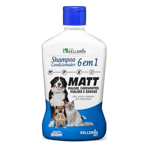 Shampoo e Condicionador Matt 6x1 Anti Pulgas Carrapatos, Piolhos e Sarnas