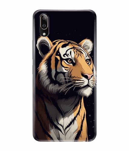 Image of Tiger Faces Animal Printed Hard Back Case Cover & Compatible for Vivo V11 Pro (Multicolor) - D1807