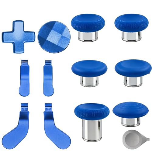 Image of 13Pcs Elite 2 Controller Accessories for Xbox Elite Controller Series 2 Controller, Paddles for Xbox Elite Series 2 /2 Core Controller, Include 6 Thumbsticks, 4 Paddles, 2 D-Pads, 1 Tool(Blue)
