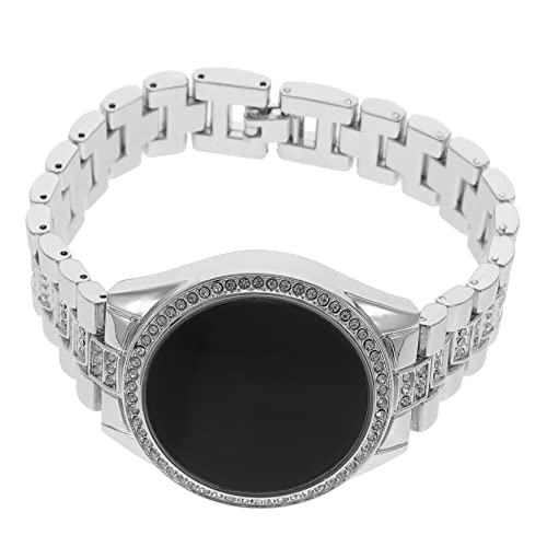 UKCOCO Montre-Bracelet pour Femme avec Décoration Cristal Argentée Digitale LED, Acier...