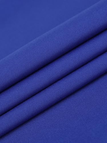 Lumilk Men's Dress Shirts Long Sleeve Button Down Shirt Business Formal Stretch Shirt Regular Fit with Pockets Royal Blue X-Large