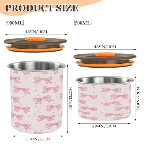 Contenedor hermético de acero inoxidable 900 ml miniatura 2