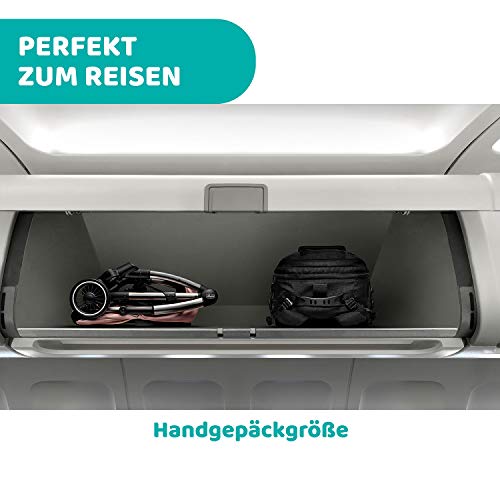 Chicco Cheerio Baby Kinderwagen, Leichter und kompakter Buggy von 0 Monaten-15 kg, Faltbar und Verstellbar mit Schlafposition, Automatisches Schließen in nur 1 Bewegung, Sonnenverdeck und Regenschutz