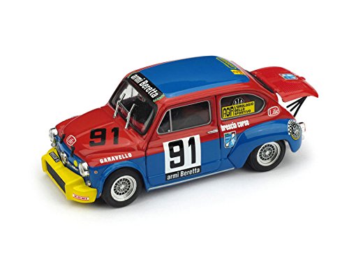 Modellismo Autoveicoli FIAT ABARTH 1000 N.91 COPPA CARRI 1973 RINO AMIGHINI LIM.250 PCS 1:43 - Brumm - Auto Competizione - Die Cast - Modellino