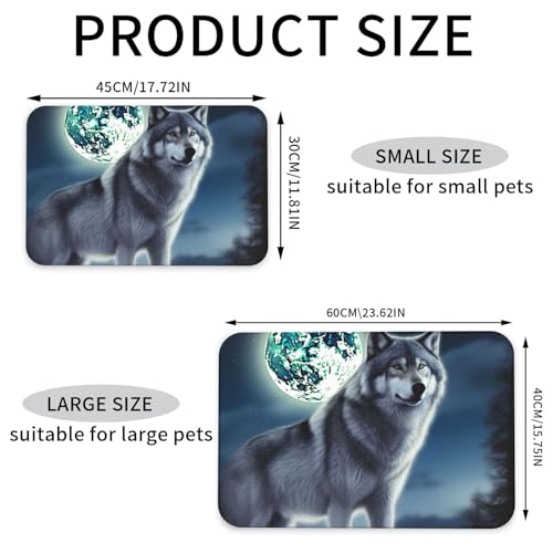 Tapis de nourriture pour chien absorbant en caoutchouc 40x61cm - 4