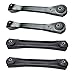 Detroit Axle - 4pc Front Upper and Lower Control Arms Kit for 1997 1998 1999 2000 2001 2002 2003 2004 2005 2006 Jeep Wrangler