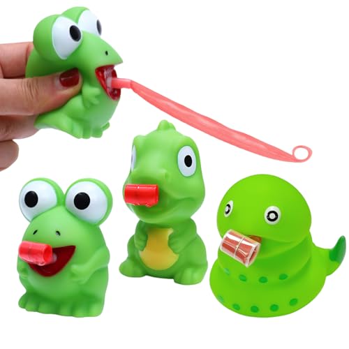 3 Tierspielzeuge Für Kinder, Quetschspielzeug, Frosch-Quetschspielzeug, Dinosaurier-Kinderspielzeug, Zungen-Pop-Spielzeug