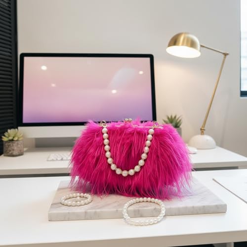 Image of Feather Purse Clutch For Women Ostrich Feather Handbag Shoulder Crossbody Evening Bag | Feather Purse