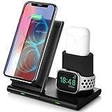 MMOBIEL 3 in 1 Wireless Charger Magnetic Design Compatible with iPhone 13/12/11/X/SE 2020...